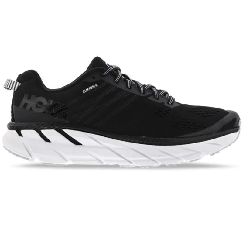 Hoka One One Men s Clifton 6 Black White UK 12.5